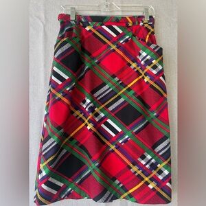 Vibrant Mad Plaid skirt trashy Diva by Candice Gwinn. Size 8 NWT. Has pockets.